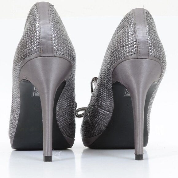 Moda Spana Women's 9M Sparkling Peep Toe Stiletto Heels Platform Formal Party - Picture 5 of 10